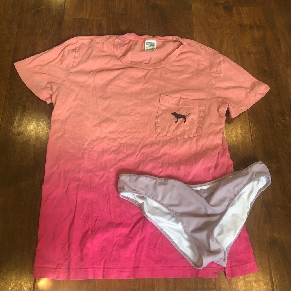 PINK tee & swim bottoms bundle